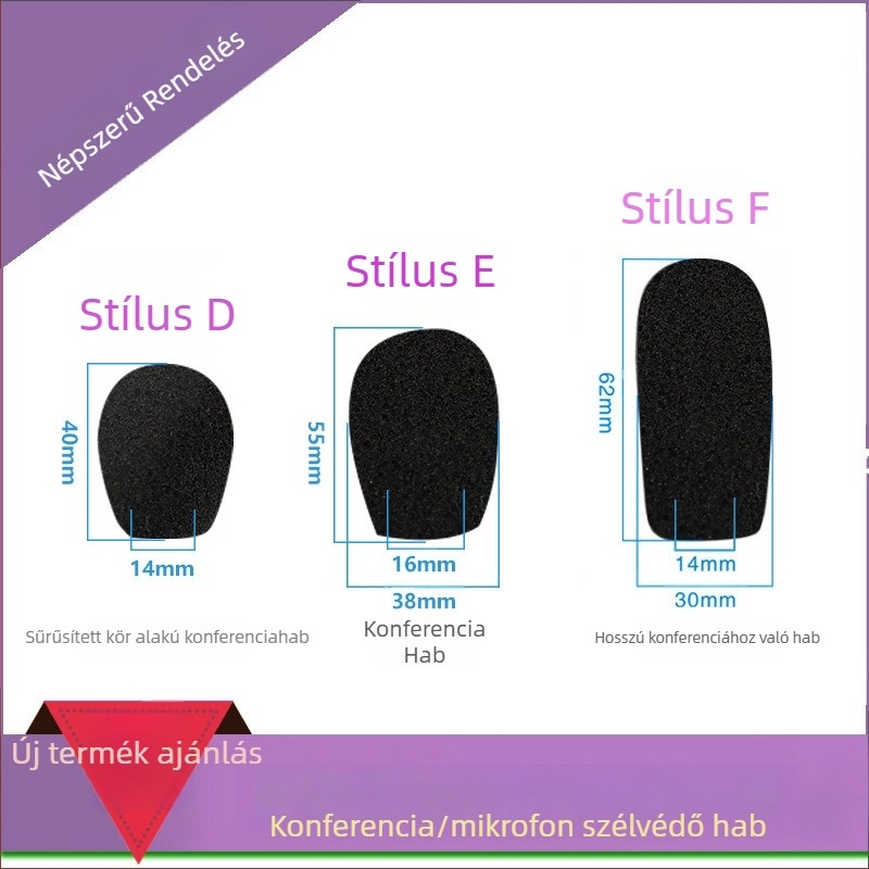Gooseneck konferencia mikrofon szivacsborító, modell M00001, testreszabható, kompatibilis vezetékes és vezeték nélküli konferenciás mikrofonokkal, az iSKRRIB-től