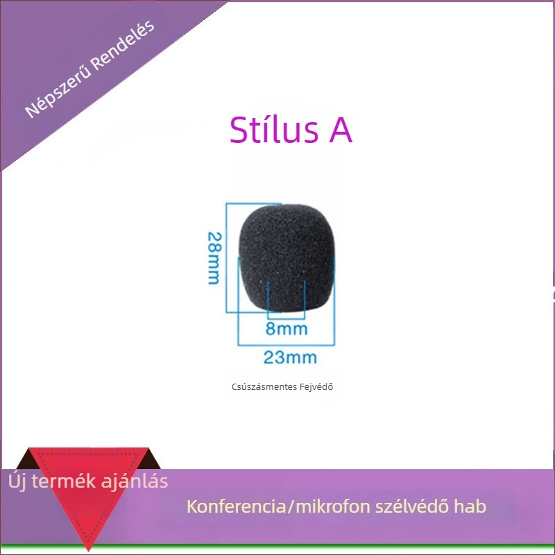 Gooseneck konferencia mikrofon szivacsborító, modell M00001, testreszabható, kompatibilis vezetékes és vezeték nélküli konferenciás mikrofonokkal, az iSKRRIB-től