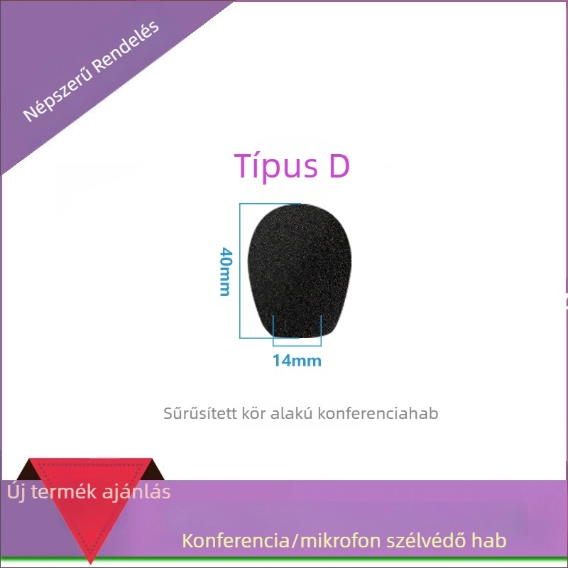 Gooseneck konferencia mikrofon szivacsborító, modell M00001, testreszabható, kompatibilis vezetékes és vezeték nélküli konferenciás mikrofonokkal, az iSKRRIB-től
