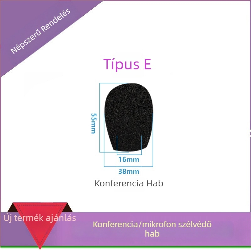 Gooseneck konferencia mikrofon szivacsborító, modell M00001, testreszabható, kompatibilis vezetékes és vezeték nélküli konferenciás mikrofonokkal, az iSKRRIB-től