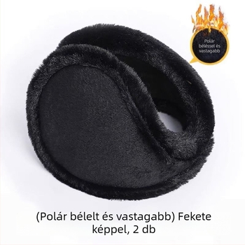 Férfi fülmelegítő szintetikus nyúl szőrrel, hátrafelé rögzített, motorozáshoz, kültéren, szélvédett, téli meleg, puhán