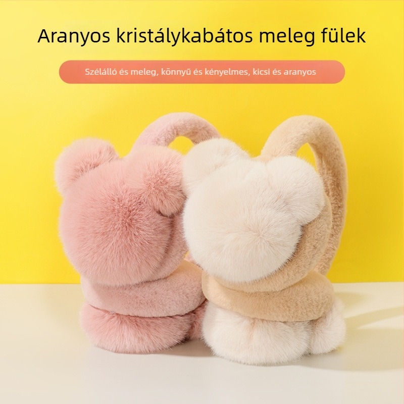 Felnőtt nőknek szóló plüss fültok, téli melegség, minimalist stílus