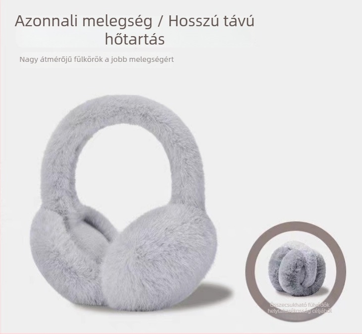 Nagykereskedelemben: Koreai stílusú puha, aranyos nagy plüss fülmelegítők a melegítés és a fagytól való védelem érdekében, téli fülmelegítők nőknek