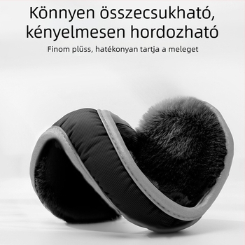 Téli fülmelegítők, vastag kivitel, összecsukható és hordozható