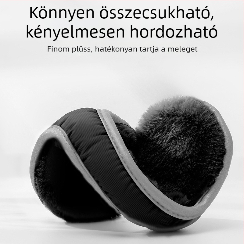 Téli fülmelegítők, vastag kivitel, összecsukható és hordozható