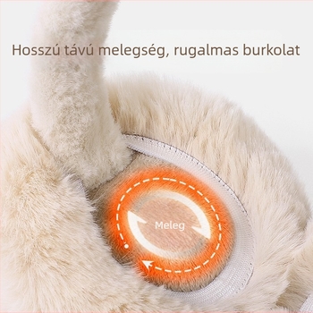 Összecsukható plüss gyerekfülmelegítők – poliészter, összecsukható modell, gyerekeknek, melegen tart, téli és őszi használatra