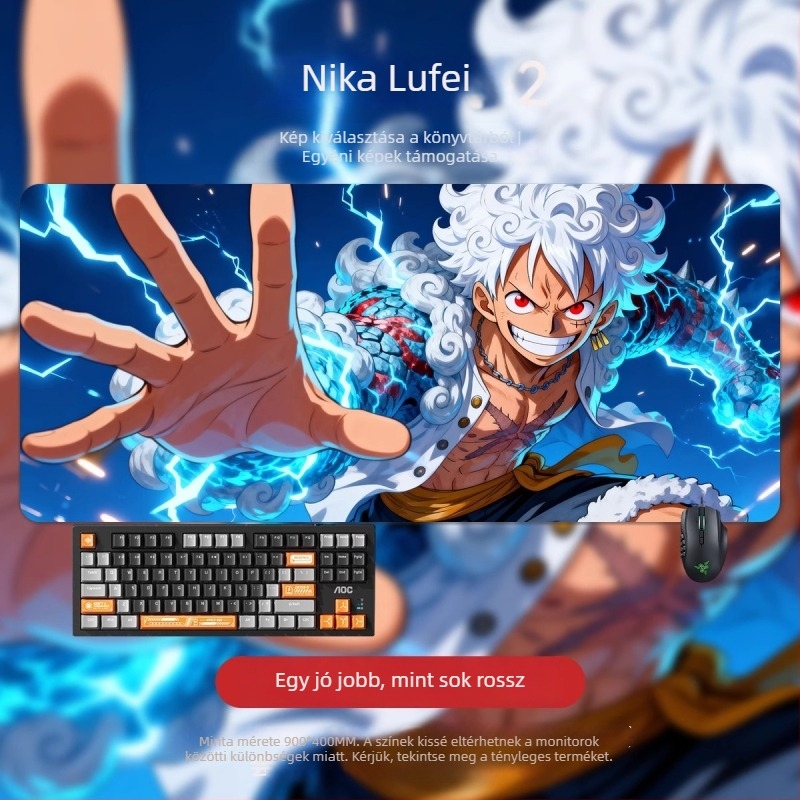 Nagy egérpad 2D anime fiú mintával, irodai és játékhoz