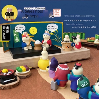 Macska autó dísz — Japán stílusú Zakka, műgyanta karikatúra figura