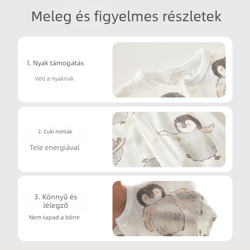 Pamut baba overál, könnyű, hosszú ujjú, uniszex, újszülötteknek