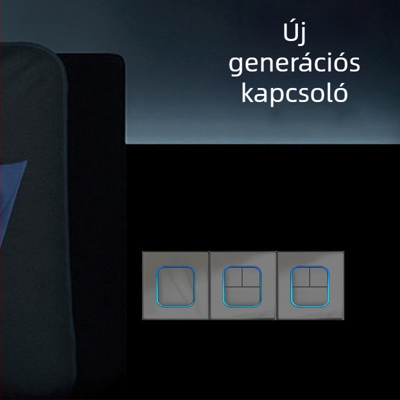 1-gombos rejtett USB aljzat edzett üveggel, típus 86, LED, szerelés 60×60 mm, érintkezők ónfoszfor bronzból