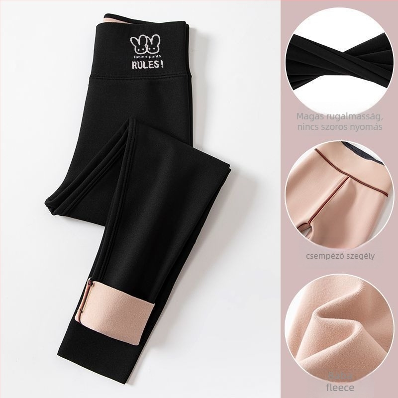 Gyerekeknek Shark pants fleece-belsővel, magas derekú, 95% poliészter, őszi-tavaszi szezonra