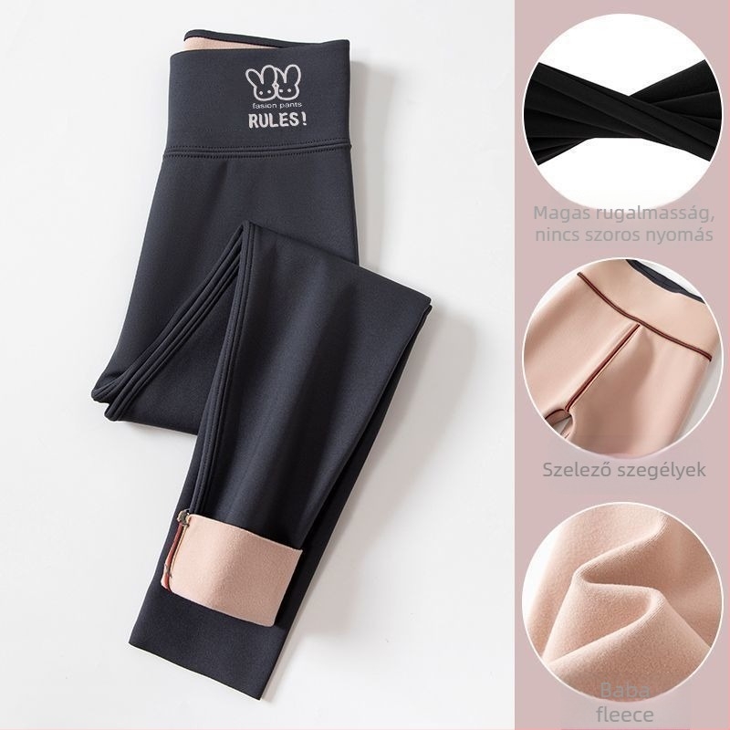 Gyerekeknek Shark pants fleece-belsővel, magas derekú, 95% poliészter, őszi-tavaszi szezonra