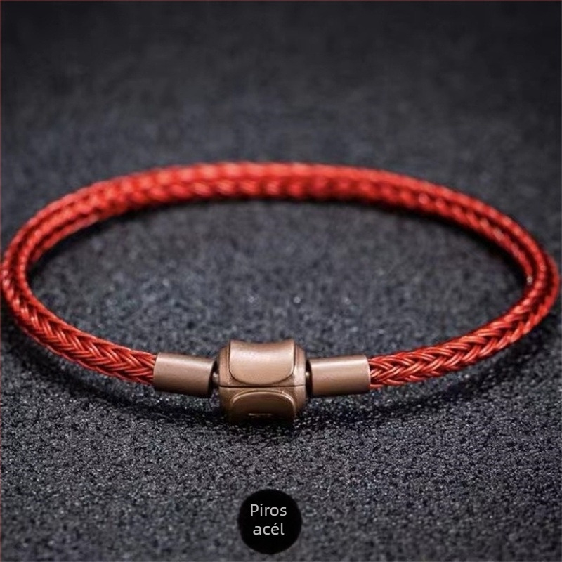 3 mm titánacél unisex karkötő geometriai mintával