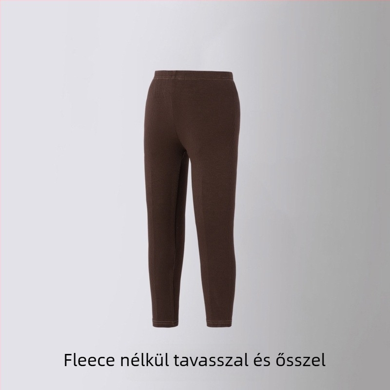 Lányok téli nadrág fleece bélésével, koreai stílus, 88% poliészter, magas derekú, 8 évesnél idősebbeknek