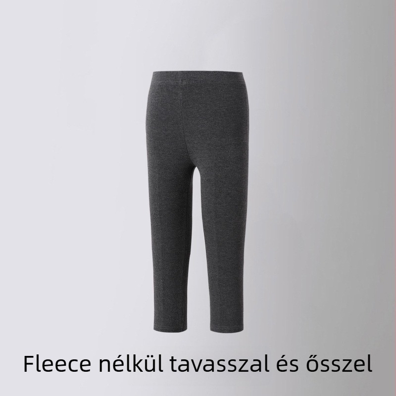 Lányok téli nadrág fleece bélésével, koreai stílus, 88% poliészter, magas derekú, 8 évesnél idősebbeknek