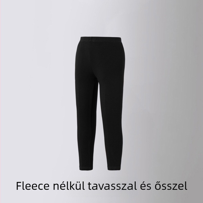 Lányok téli nadrág fleece bélésével, koreai stílus, 88% poliészter, magas derekú, 8 évesnél idősebbeknek