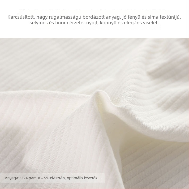 Női 100% pamut top – kötött külső felső, nagy méret, egyszínű nyári top