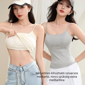 Női camisole top, street-hipster stílus, rövid hossz, magas rugalmasság, viszkóz anyag, viszkóz tartalom 90–95%