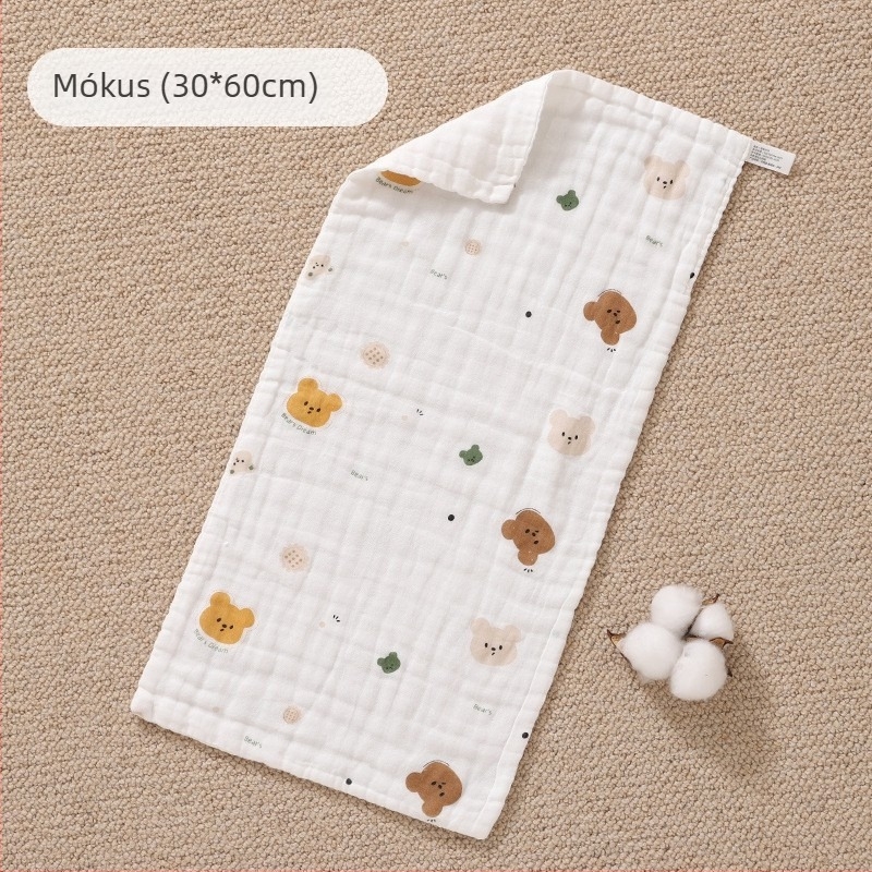 Cotton Celery babatörölköző pamut géz, puha és nedvszívó, újszülötteknek, >95% pamut, minta: rajzfilm