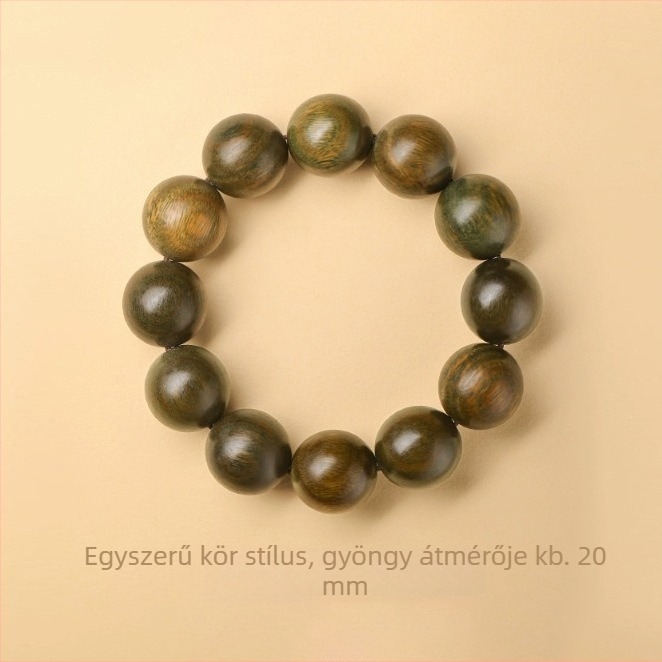 Férfi szantálfa karkötő, természetes kivitelezés, modern minimalista stílus, meditációs gyöngyök