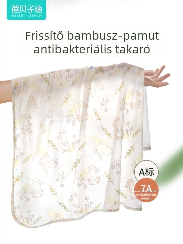 Baba becsomoló kendő bambusz rostból, karikatúra mintával, Biztonsági osztály A, újszülöttek 0-12 hónap
