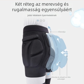Gyerek könyökvédők síeléshez és görkorizáshoz, Spandex-habból készült védelem, univerzális illeszkedés, könyökvédő