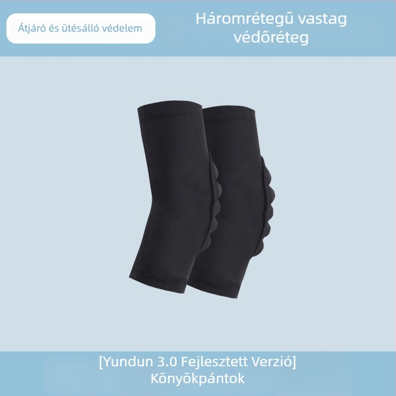 Gyerek könyökvédők síeléshez és görkorizáshoz, Spandex-habból készült védelem, univerzális illeszkedés, könyökvédő