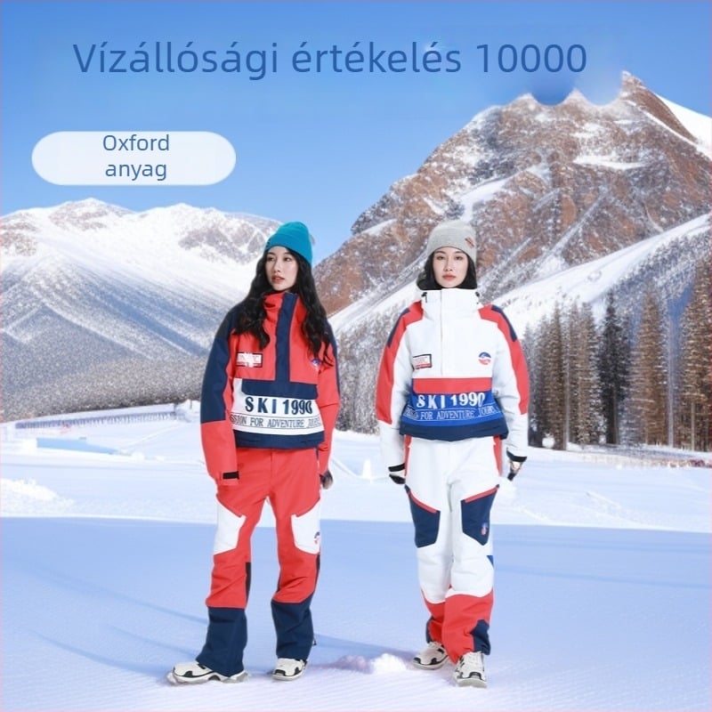 Két részes síruha szett (nadrág és felső) Oxford anyagból, vízálló 10000, bélés poliészter, töltet Space Cotton