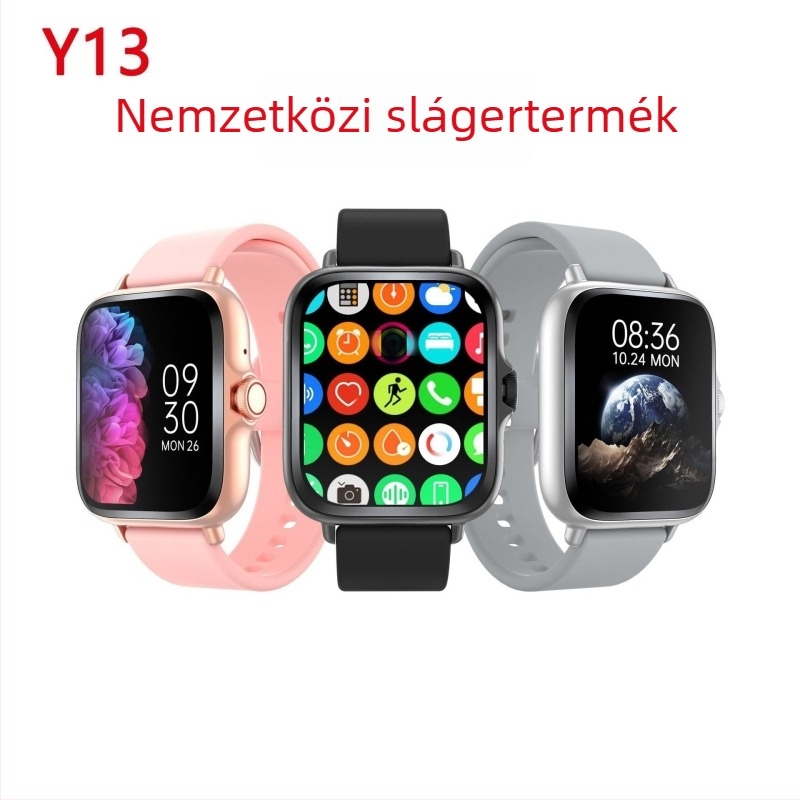 Okosóra Bluetooth-hívásokkal és egészségügyi nyomon követéssel: pulzusmérés, vérnyomás, vér oxigénszintje, alvásfigyelés, lépésszámláló (pulzus, vérnyomás, oxigénszint, alvás, lépések)