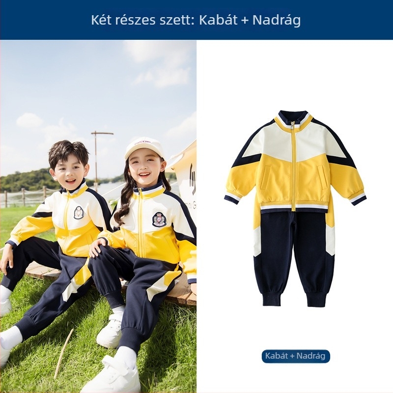 Less Star Clothing: Háromrészes iskolai egyenruha készlet gyerekeknek – uniszex, kényelmes stílus, 95% pamut, cipzár, egész éves viselet, 8+ éveseknek (140 cm felett)