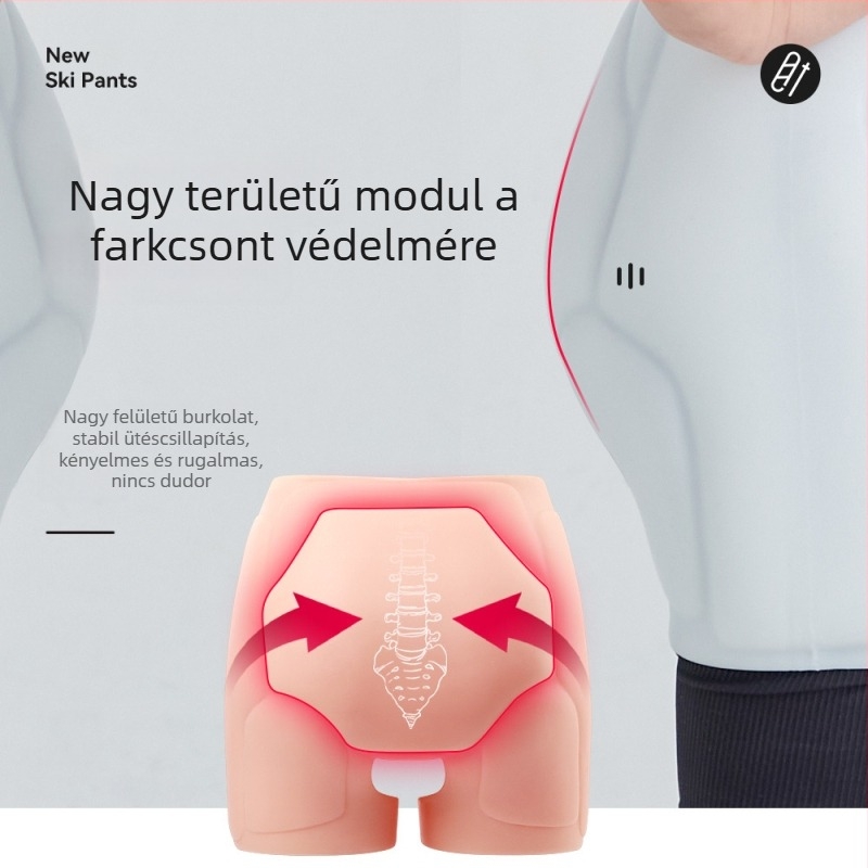 Szilikon csípővédő nadrág síeléshez és korcsolyázáshoz, uniszex, beépített párnázással, modell Hx1 klasszikus és hx2 könnyű