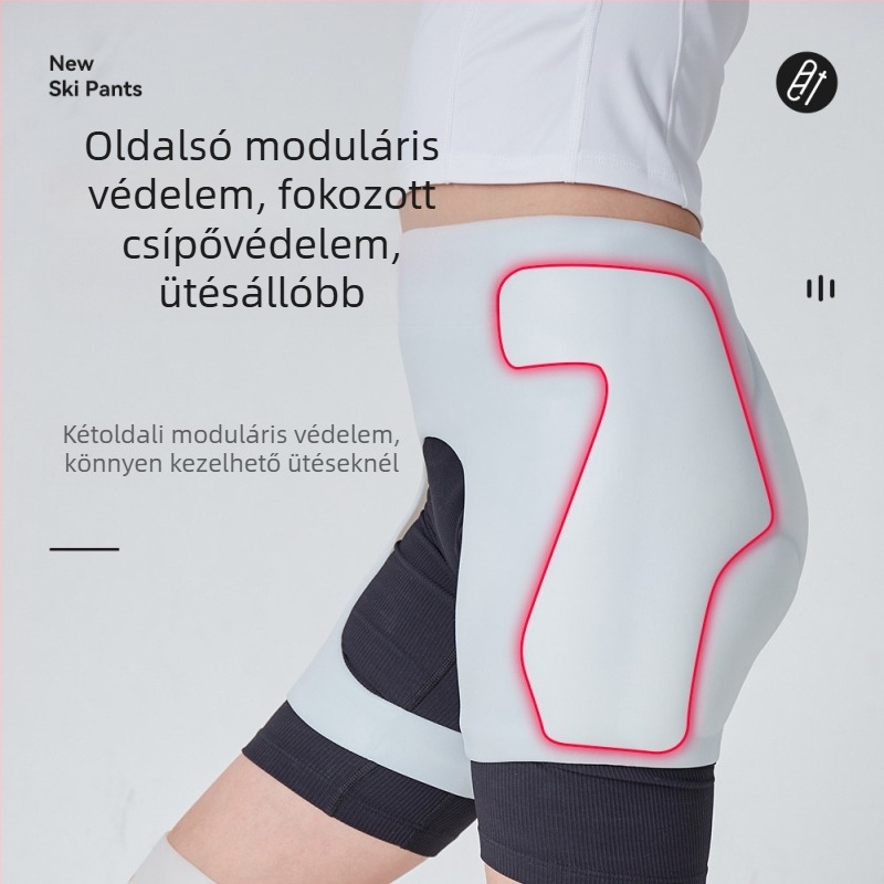 Szilikon csípővédő nadrág síeléshez és korcsolyázáshoz, uniszex, beépített párnázással, modell Hx1 klasszikus és hx2 könnyű