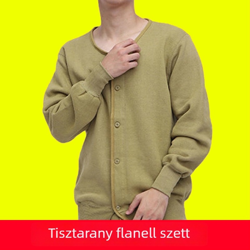 Férfi polárkabát és nadrág bányászoknak, katonai zöld munkaruha, retro 87-es modell, pamut ruházat, őszi termikus alsónemű