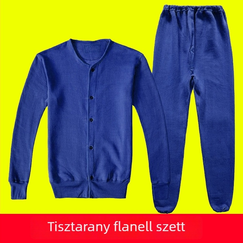 Férfi polárkabát és nadrág bányászoknak, katonai zöld munkaruha, retro 87-es modell, pamut ruházat, őszi termikus alsónemű