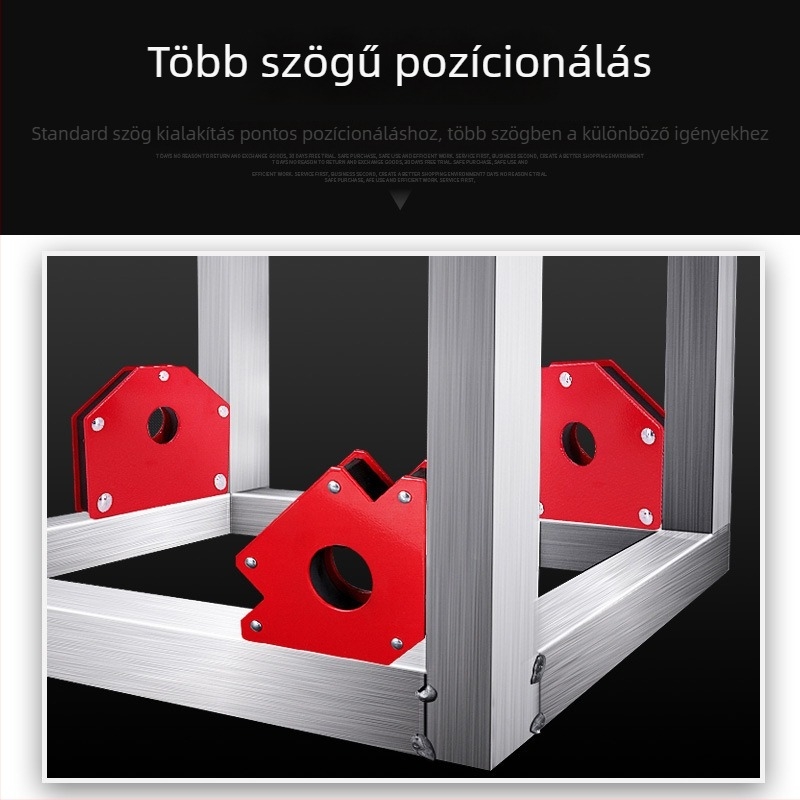 Mágneses hegesztő tartó — Nehéz acél kivitel, kapacitás 25/50/75 lbs, Mekla, 1 db készlet