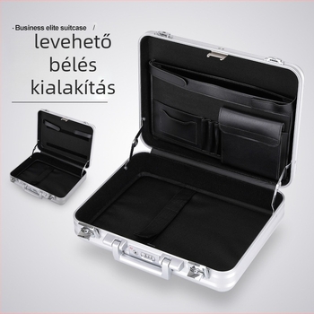 Alumíniumötvözetből készült szerszámtartó doboz kódzárral, hordozható, levehető belső bélés, ütésálló