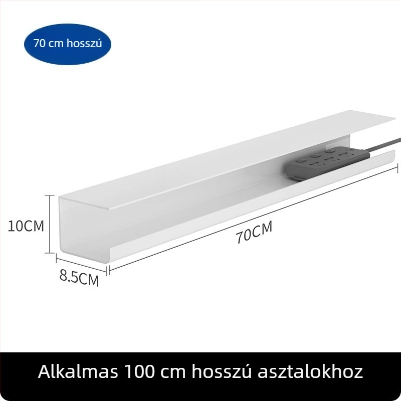 Asztal alatti kábelrendező — műanyag, modern letisztult stílus (Anyag: műanyag; Stílus: modern minimalist; Bevezetés éve: 2025; Tárolási helyszínek: asztal, nappali; Márka: Friendly)