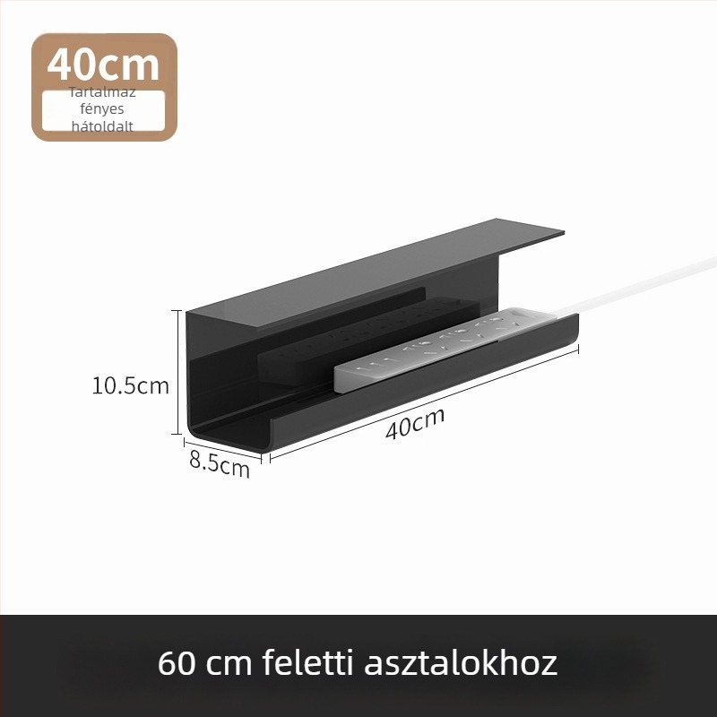 Asztal alatti kábelrendező – PVC anyag, egyszerű tekerési stílus, alkalmas kábelrendezőhöz. EVERTE; Márka: EVERTE; Modell: Kábelrendező az asztal alatt