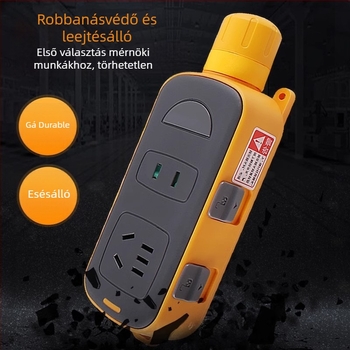 Zárral ellátott vezetékes aljzat, tiszta réz érintkezők, 10A, 100-250V, 2500W, Nemzeti Szabvány