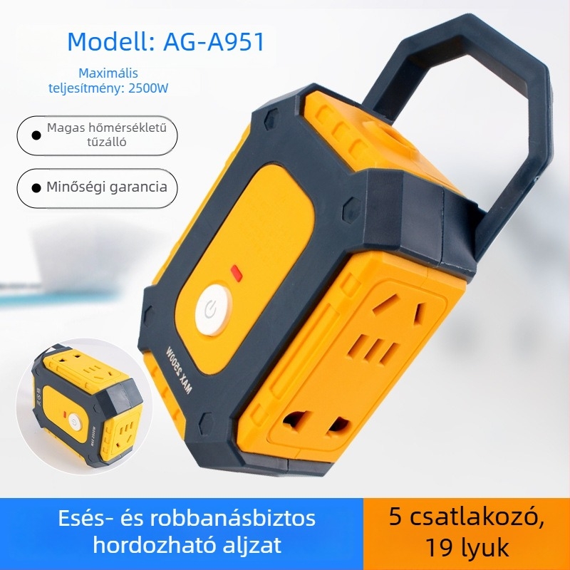 Zárral ellátott vezetékes aljzat, tiszta réz érintkezők, 10A, 100-250V, 2500W, Nemzeti Szabvány