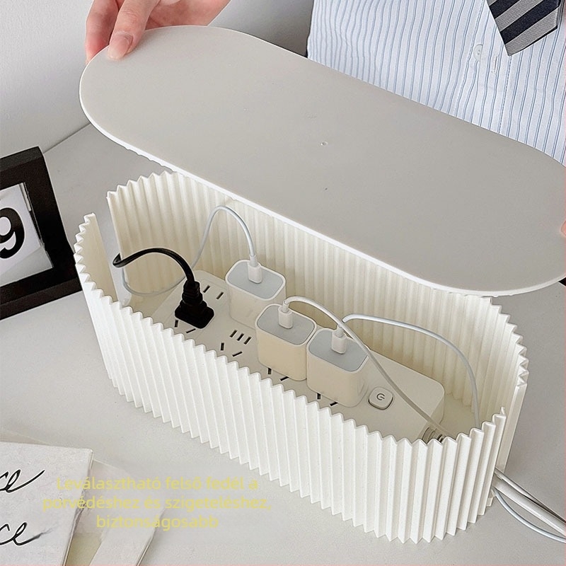 Íróasztali kábelkezelő doboz | műanyag, modern minimalista stílus, asztali tárolás, Lemon book