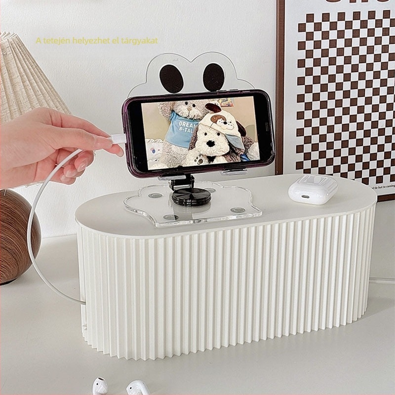 Íróasztali kábelkezelő doboz | műanyag, modern minimalista stílus, asztali tárolás, Lemon book