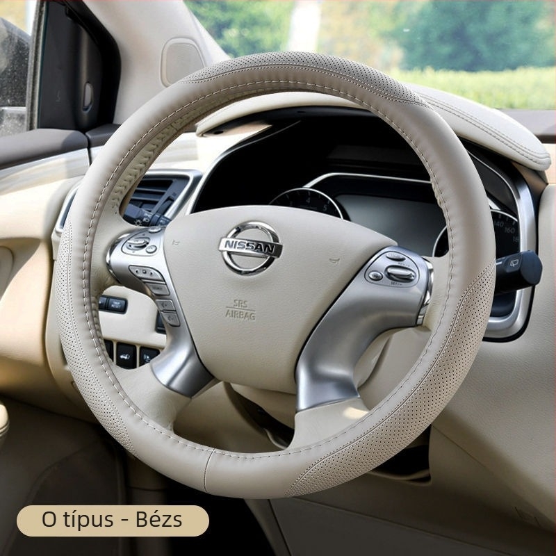 Volánvédő huzat, tehénbőrből készült, egyedi feldolgozás, téli használat, univerzális illeszkedés (Főbb jellemzők: tehénbőrből készült; egyedi feldolgozás; téli használat; univerzális illeszkedés)