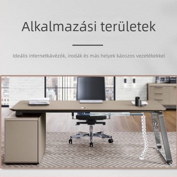 Asztal alatti kábelkezelő állvány, PVC anyag, modern minimalista stílus, asztali tároló megoldás, kábel rendező