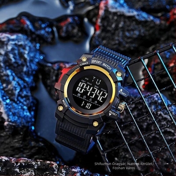 SFZ Elektronikus egyetemi óra – világító idő, digitális kijelző, ébresztő, 10 m vízállóság, TPU szíj