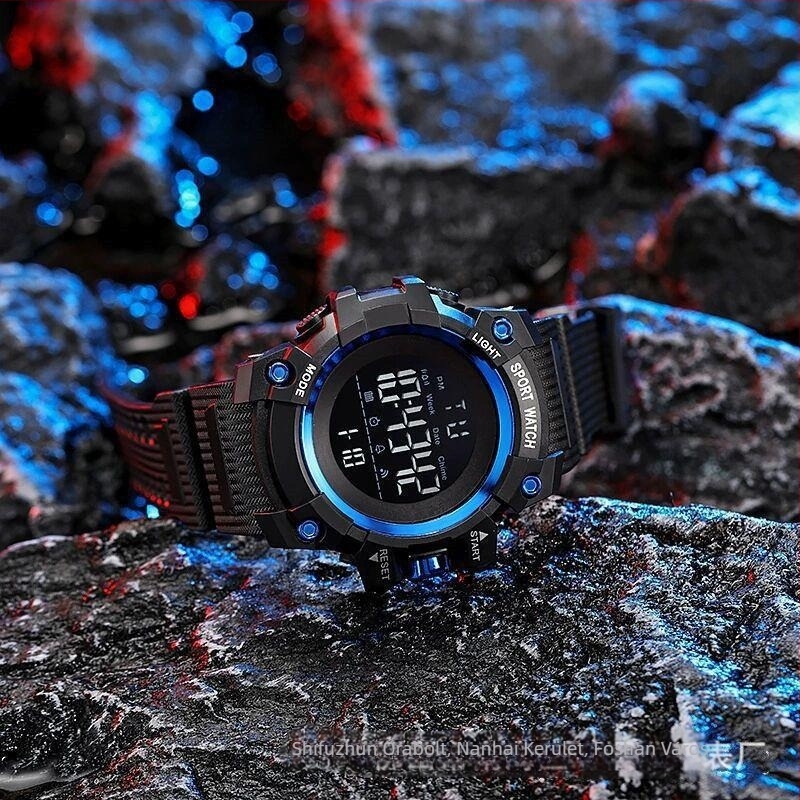 SFZ Elektronikus egyetemi óra – világító idő, digitális kijelző, ébresztő, 10 m vízállóság, TPU szíj