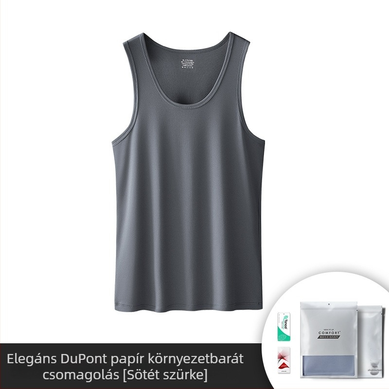 Férfi ujjatlan felső Ice Silk Modalból — vékony anyag, sporthoz