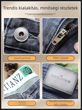 Férfi farmer – tapered szabású, középmagasságú derék, denim rugalmas, Tucano/Woodpecker