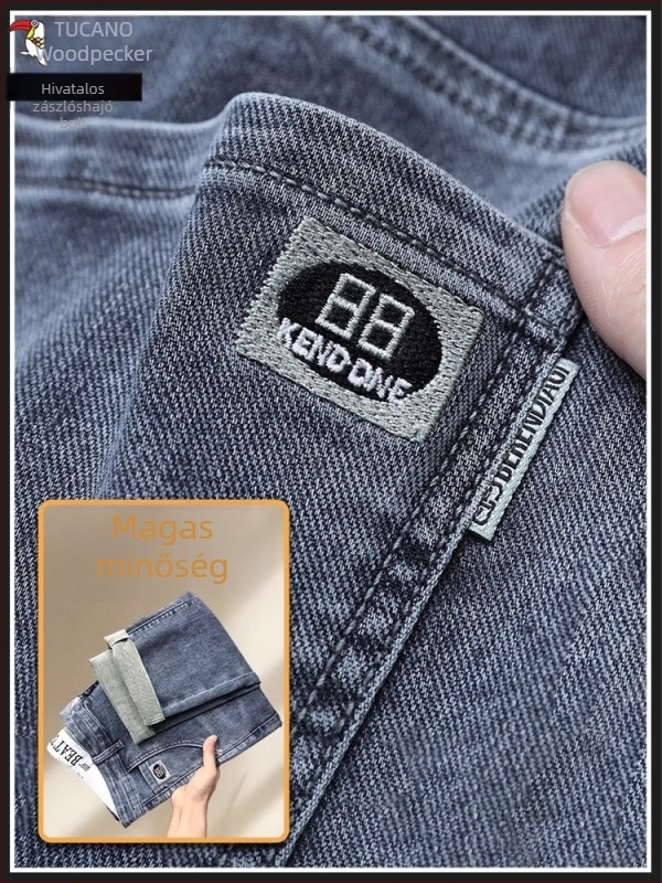 Férfi farmer – tapered szabású, középmagasságú derék, denim rugalmas, Tucano/Woodpecker