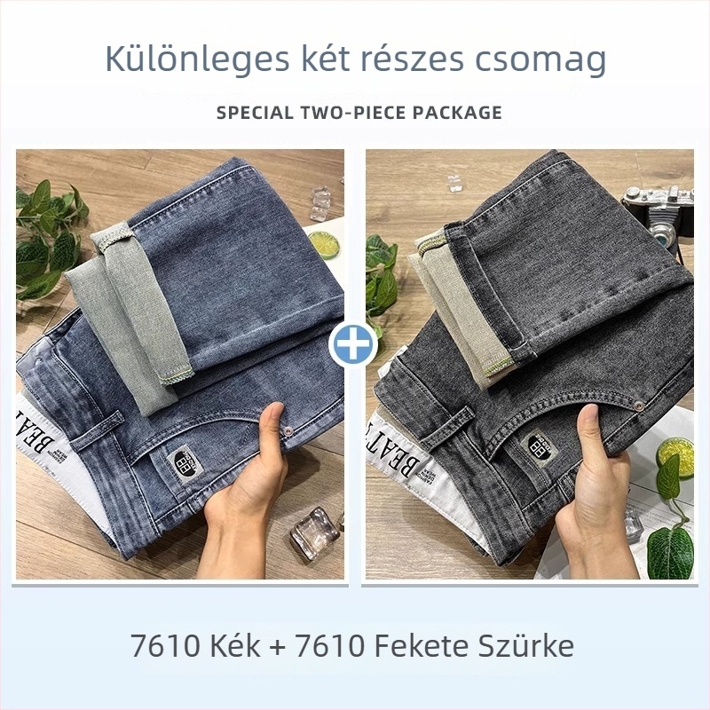 Férfi farmer – tapered szabású, középmagasságú derék, denim rugalmas, Tucano/Woodpecker